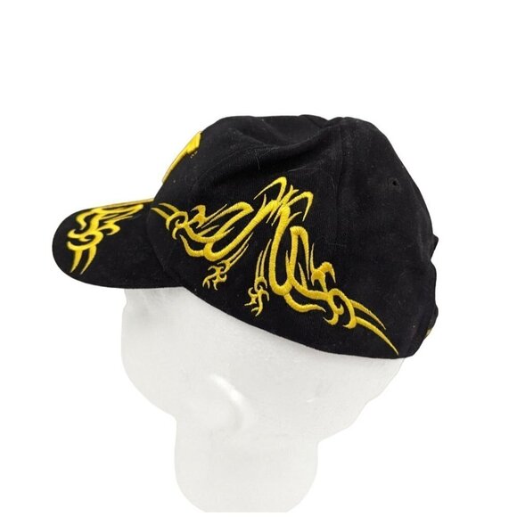 Cat Caterpillar hat cap embroidery black yellow  Adjustable   trucker  baseball - Picture 3 of 11